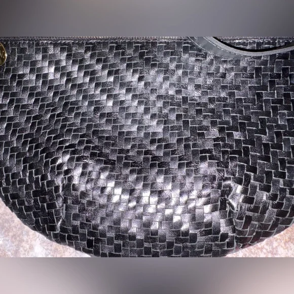 NWT Clare V grande Fanny belt bag in black woven zig zag - Picture 16 of 16